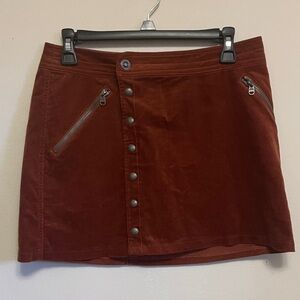 Kuhl Rust Button-Front Mini Skirt